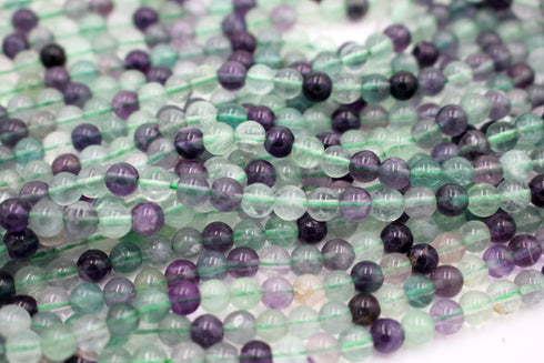 Rainbow Fluorite Gemstone Beads, 6mm, Round